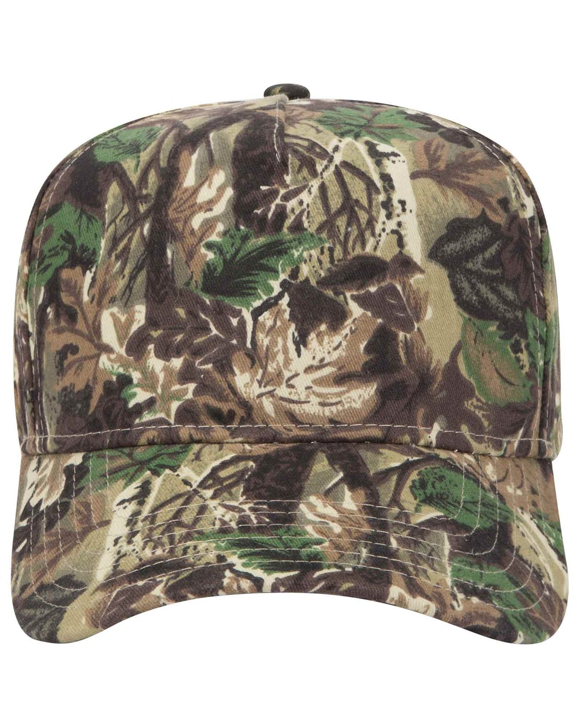 OTTO CAP 120-838 Camouflage 5 Panel Mid Profile Style Cap