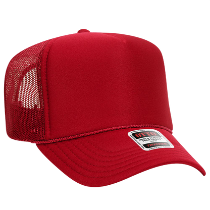 Otto Cap 5-Panel High Crown Mesh Back Trucker Hat
