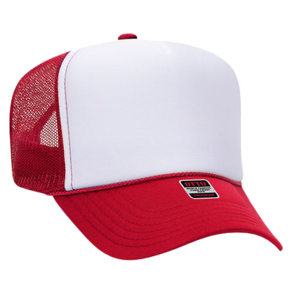 Otto Cap 5-Panel High Crown Mesh Back Trucker Hat