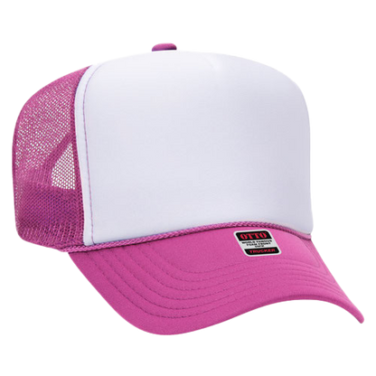 Otto Cap 5-Panel High Crown Mesh Back Trucker Hat