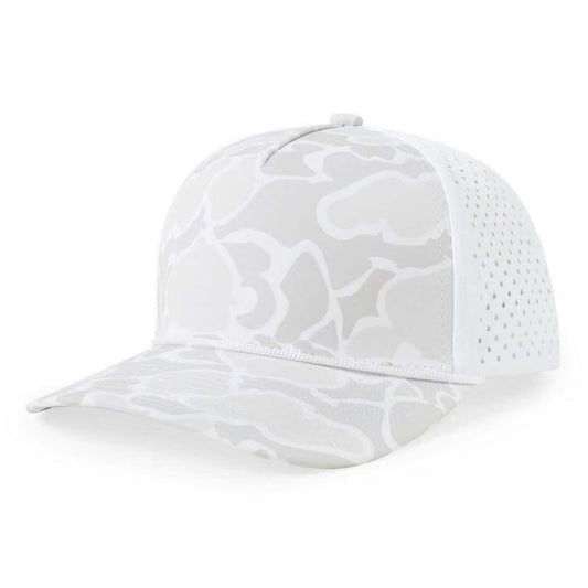 TOPTIE Perforatd Trucker Hat with Rope, 5 Panel Quick Dry Snapback Cap
