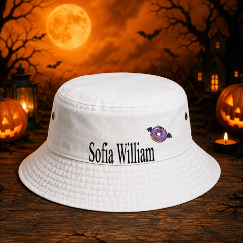 Image swatch + custom name bucket hat