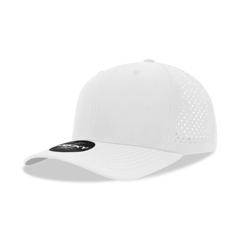 Decky 5 Panel Perforated Performance Cap-Black
